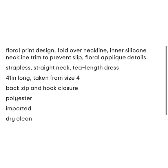 Women's RENE BY RENE RUIZ Strapless Floral Tea-Length Dress Pink Multi - Picture 3 of 3